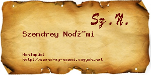 Szendrey Noémi névjegykártya